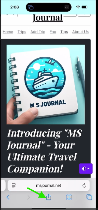 MS Journal iOS Installation Screenshot